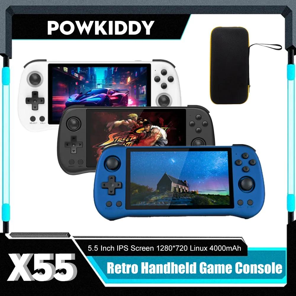 Powkiddy ޴  ܼ,  ҽ Ʈ  ÷̾, 5.5 ġ 1280x720 IPS ȭ, 256GB  ý, X55 